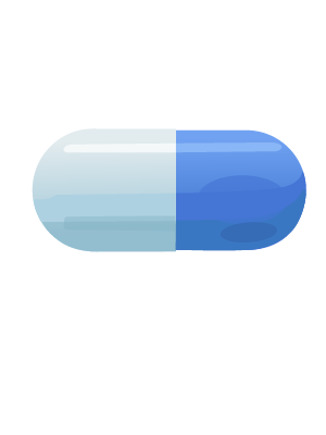 Illustrated blue pill