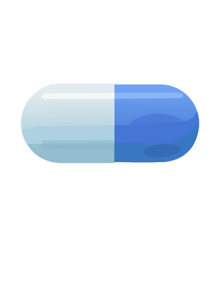 Illustrated blue pill