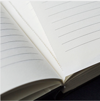 Example of perforated page in a lined notebook